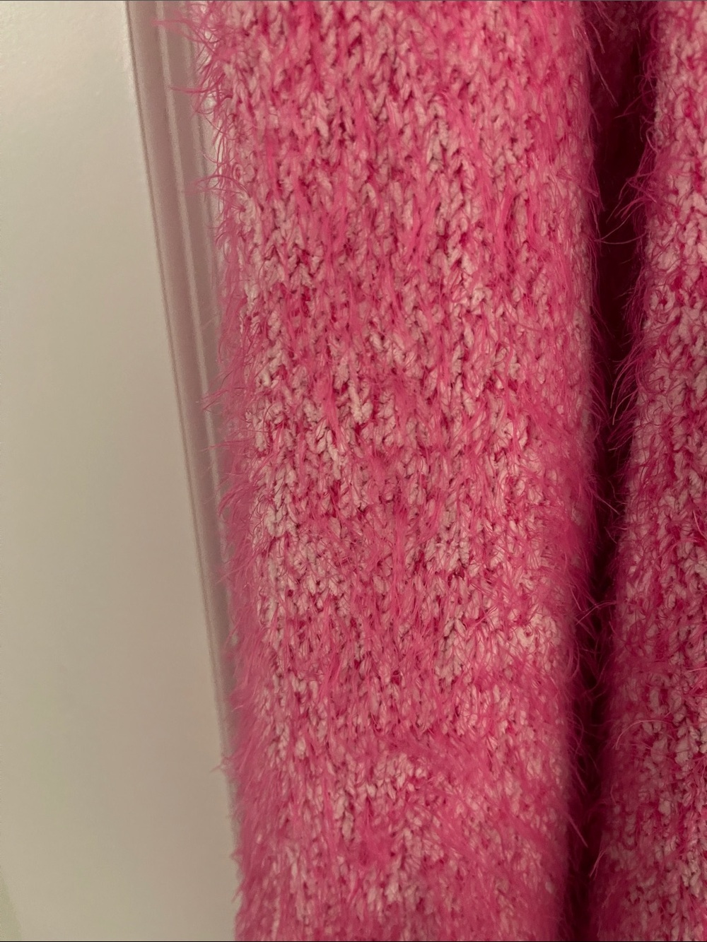 Lane Bryant Fuchsia Open-Front Fuzzy Cardigan - Picture 3 of 4
